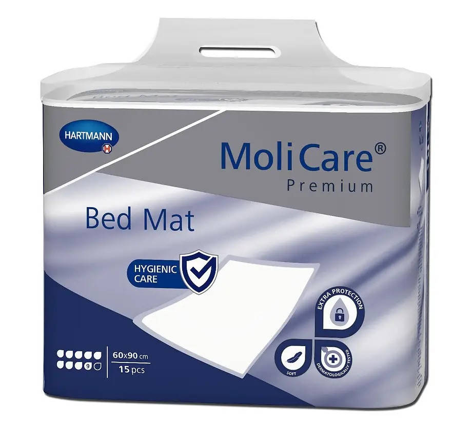 

Пеленки впитывающие MoliCare Premium Bed Mat 9 капель 60x90 см 15шт
