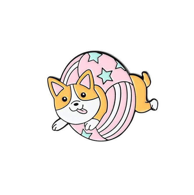 

"Корги в надувном кругу" значок (пин) металлический