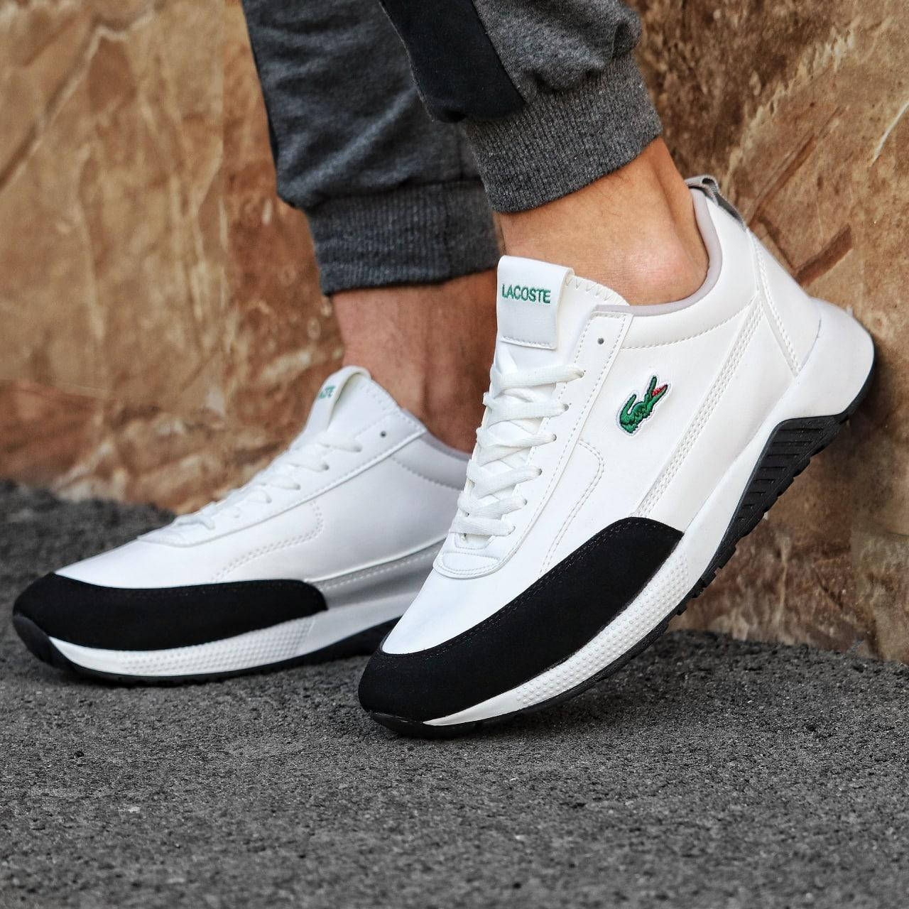 

Мужские кроссовки Lacoste белые 43, Белый