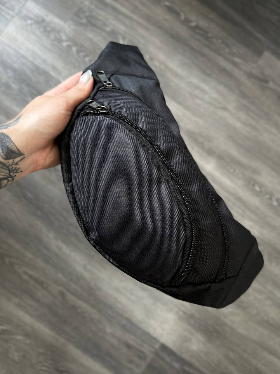 

Бананка текстиль черная унисекс без лого, Черный