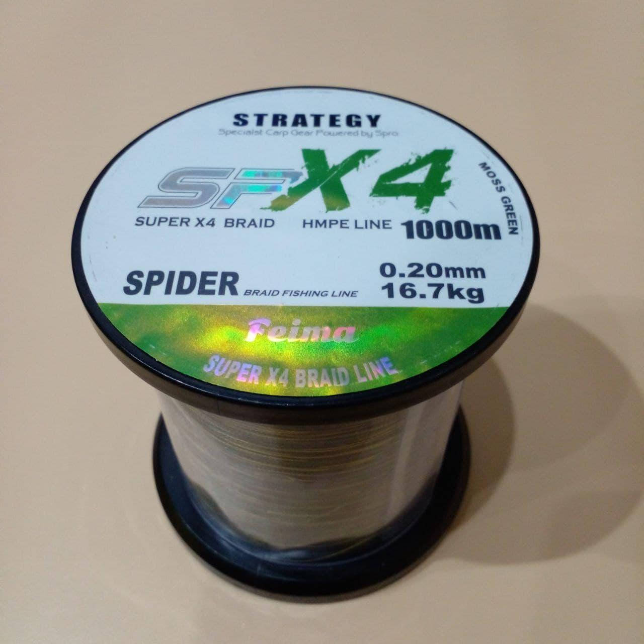

Шнур рыболовный 1000m Feima Strategy SP X4 0.20mm - 16.7kg, Зелёный
