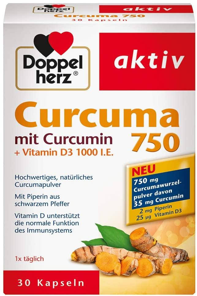 

Doppelherz Curcuma 750 with Curcumin and Vitamin D3