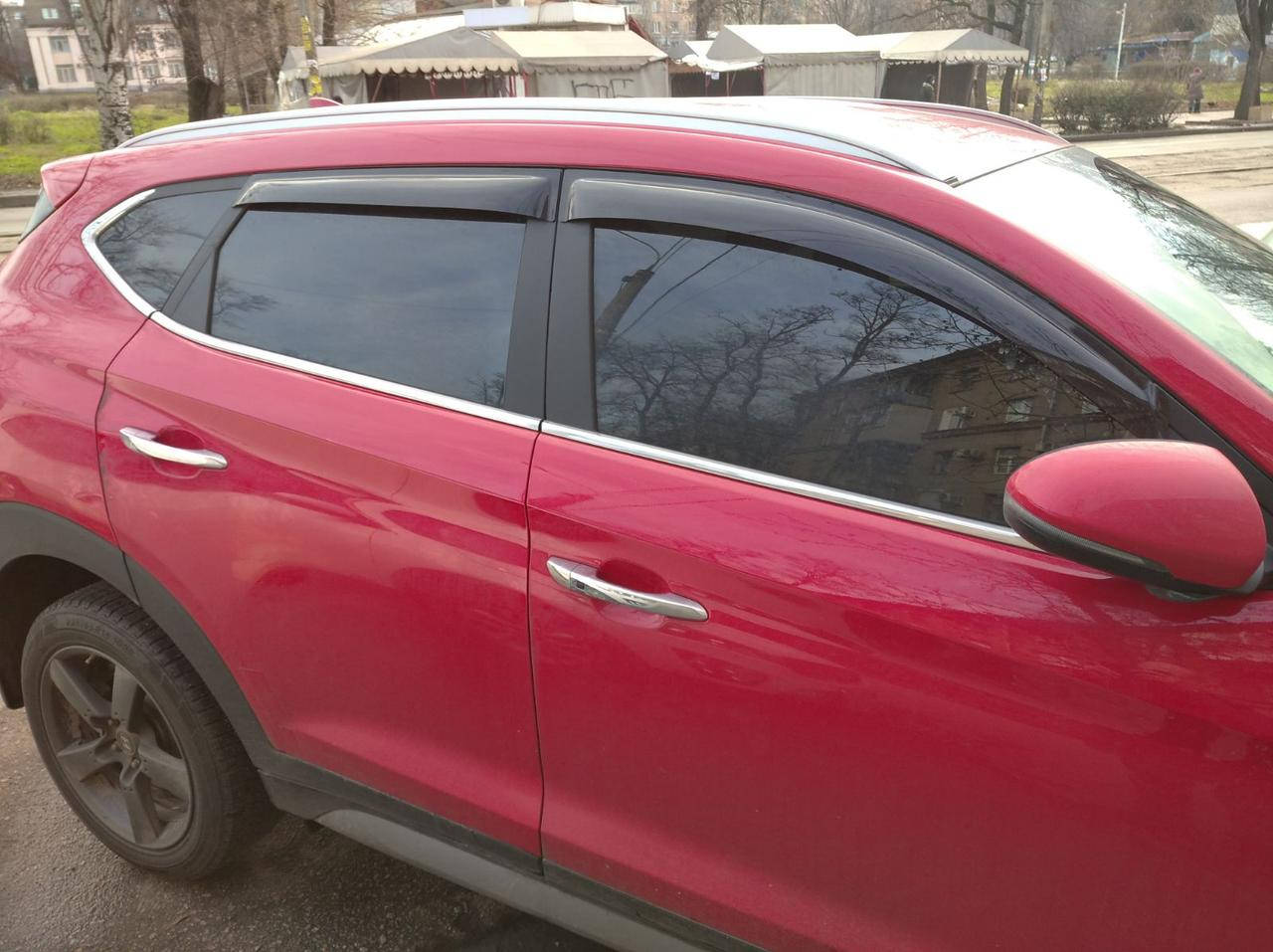 

Дефлекторы окон (ветровики) Hyundai Tucson 3 2015-2020, ANV - Cobra Tuning, H24715