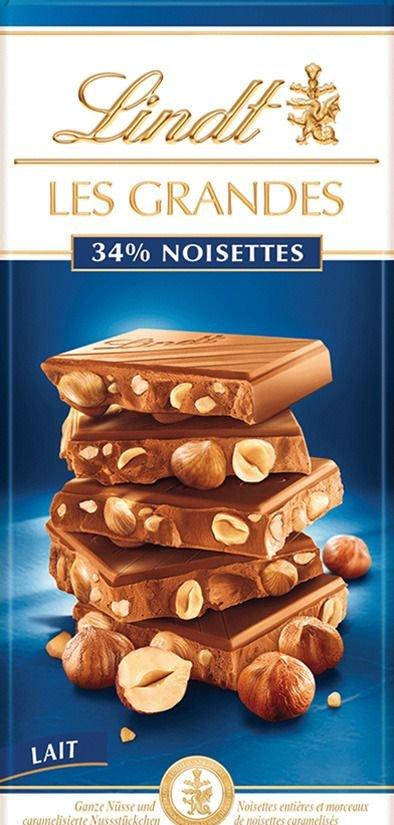 

Шоколад Lindt Les Grandes Haselnuss Milk Chocolate 150 g