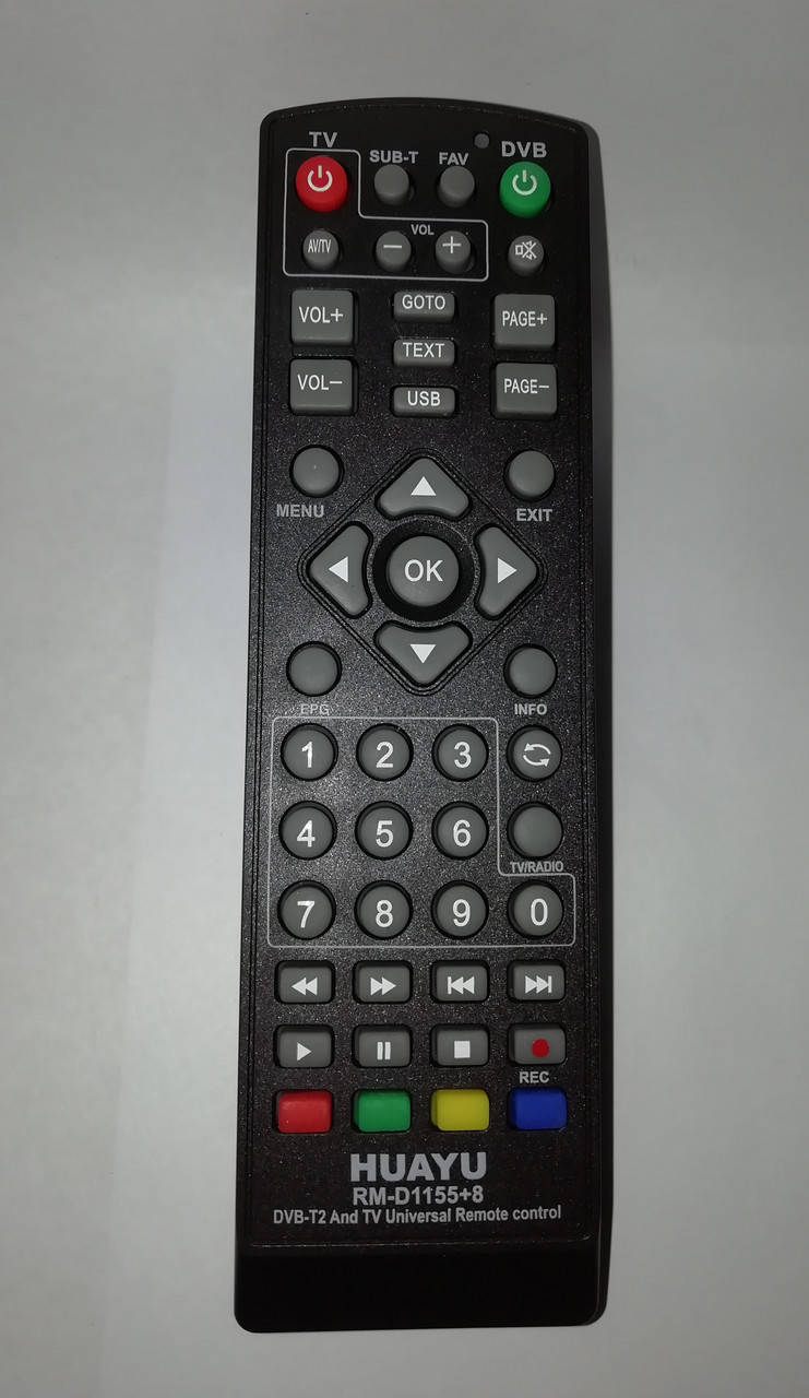 

Пульт Універсальний RM-D1155 для DVB-T2, Черный