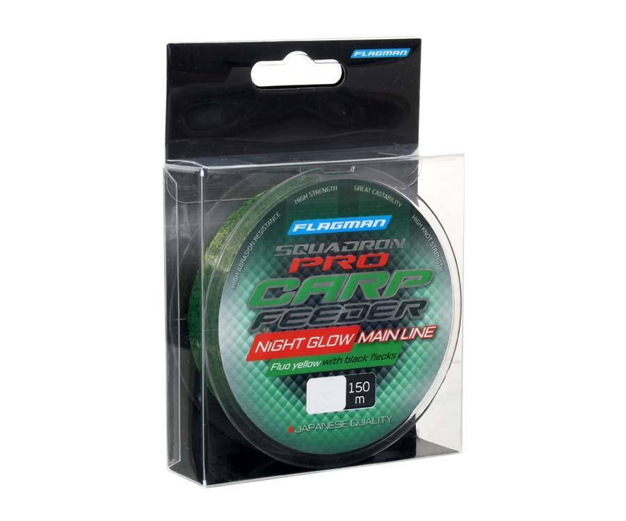 

Леска Flagman Squadron Pro Carp Feeder Night Glow Main Line 150м 0.235мм, Черный