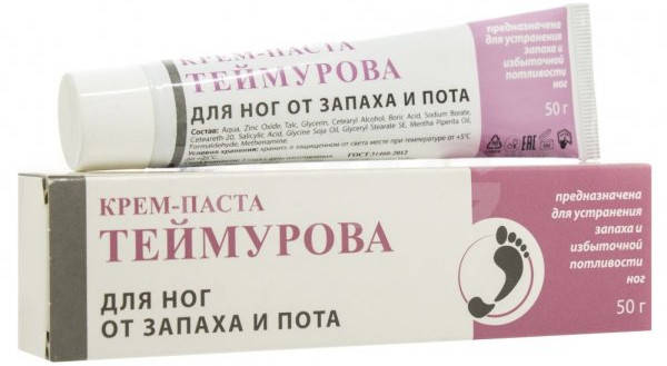 

Теймурова паста 50гр(для ног от пота и запаха)