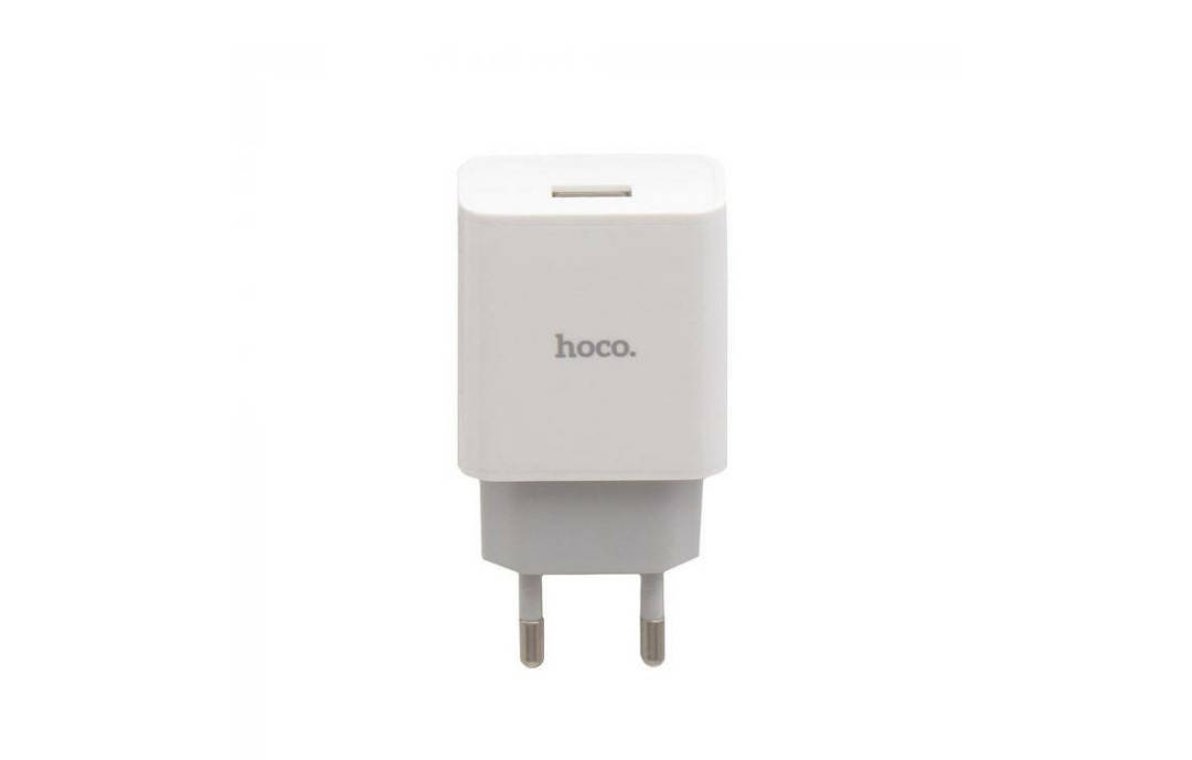 

Оригінальний зарядний USB блок живлення Hoco. C81A 5V 2.1 А Білий, Белый