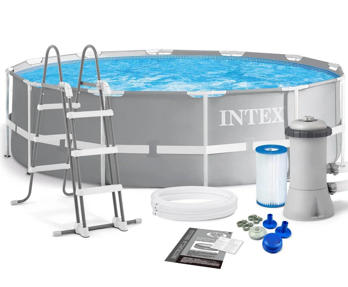 

Каркасный бассейн 366х99 с комплектацией, насос-фильтр+Лестница серии Intex Prism Frame Pool 26716