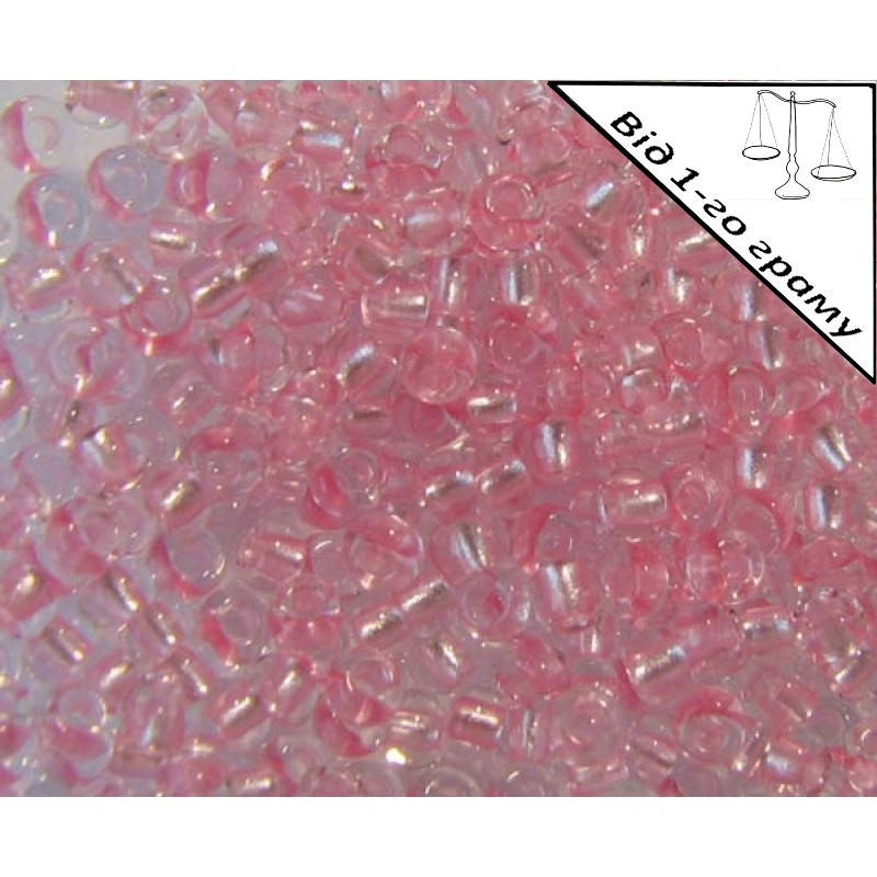 

Бісер №38298, прозорий рожевий "вогник"/1г