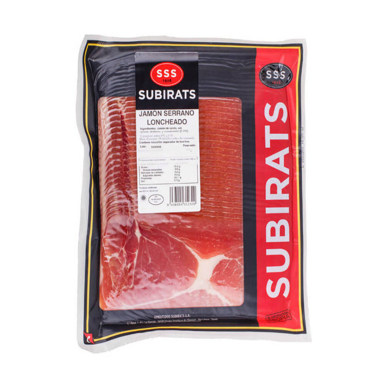 

Хамон "Subirats Jamon Serrano" Испания нарезка 0.500 kg