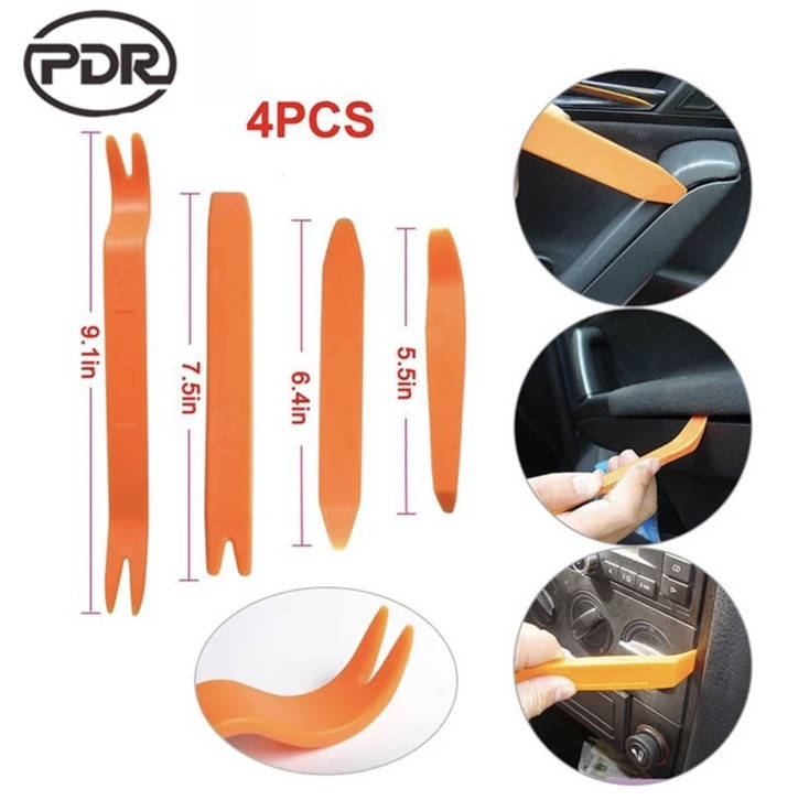 

Набор из 4 съемников для снятия пистонов, обшивки салона, панелей, магнитол, клипс