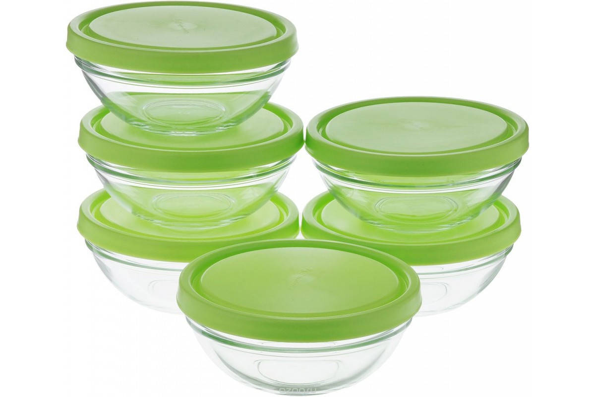 

Набор салатников 6 шт Chefs Pasabahce PS-53553-B, Прозрачный