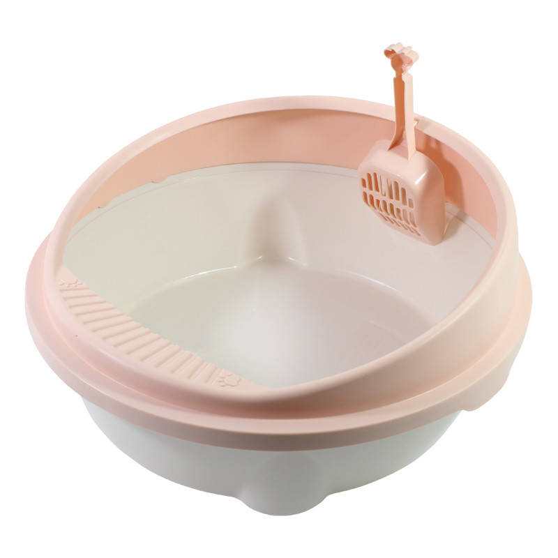 

Go Туалет-лоток Taotaopets 221115 Pink для кошек с лопаткой круглый 49*45*22cm