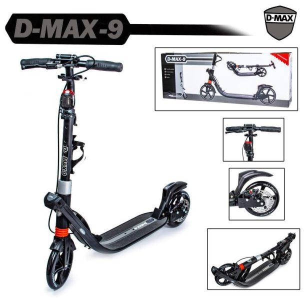 

Двухколесный самокат Scale Sports. D-Max-9. Black. Дисковый тормоз!, Черный