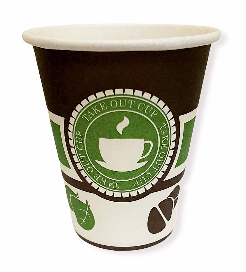 

Стакан 175мл "Take out" бумажный из плотного картона (картонные, одноразовые), паперові стаканчики, до кави, Коричневый