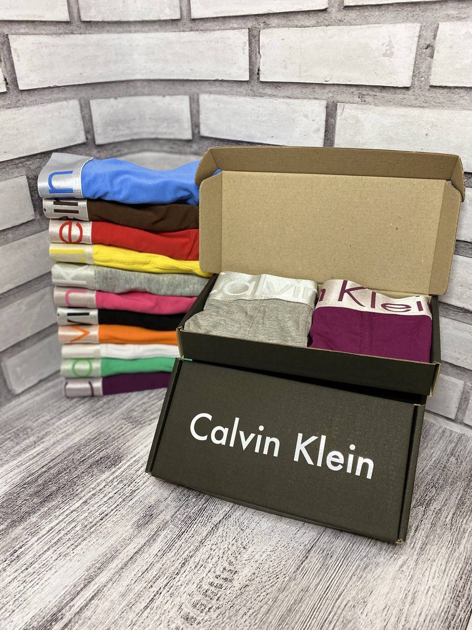 

Набор мужских трусов боксеры Calvin Klein хлопок подарочный комплект в коробке 2, XXL
