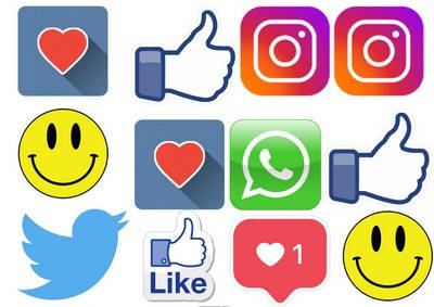 

Вафельна картинка для кондитерских виробів Likee, Instagram (лист А4) 25
