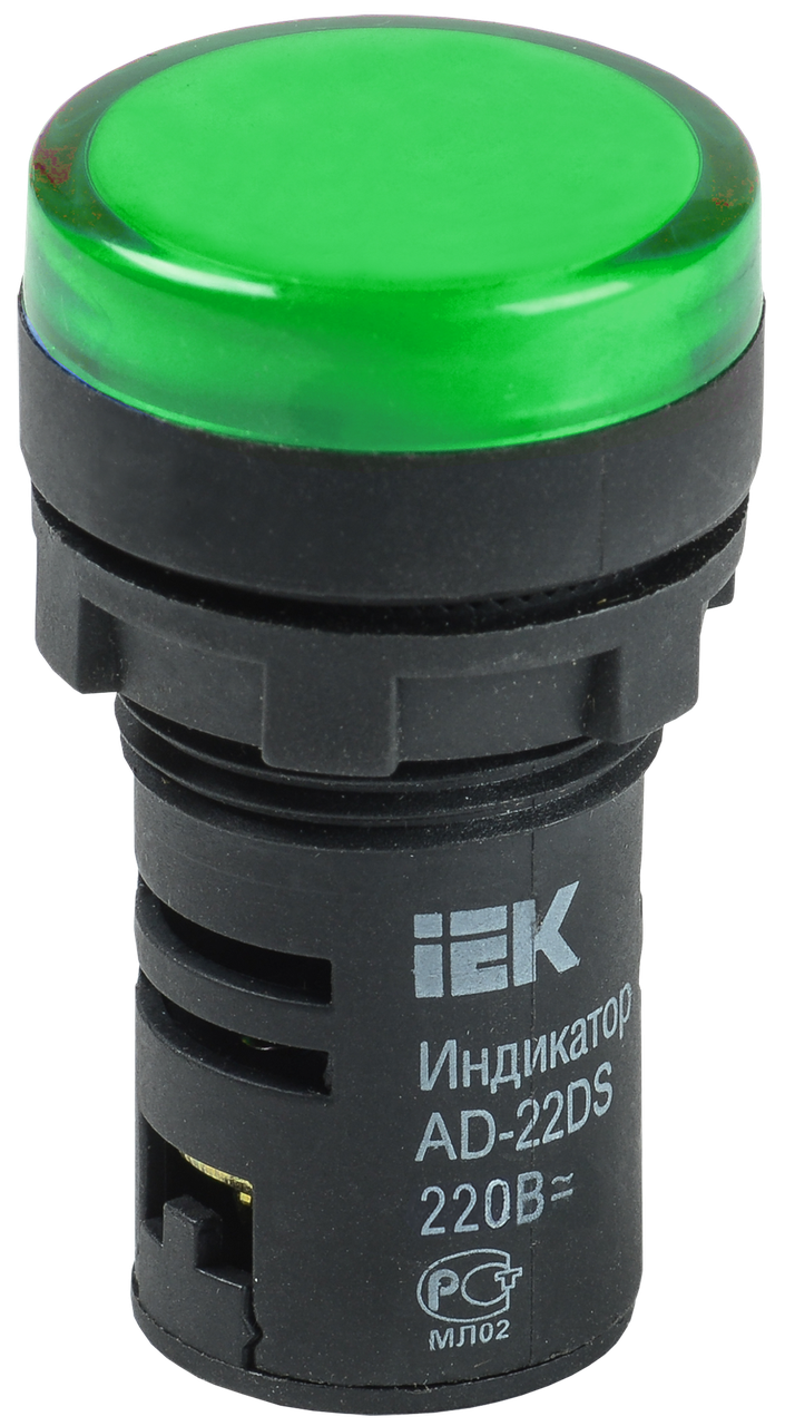 

Головка сигнальна світлодіодна 230V AC ІЕК AD22DS(LED) зелена BLS10-ADDS-230-K06