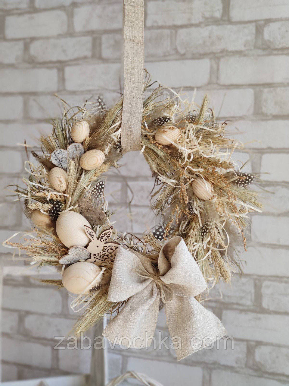 

Венок пасхальный из натуральных материалов. Д 30-35 см Цена 380 грн