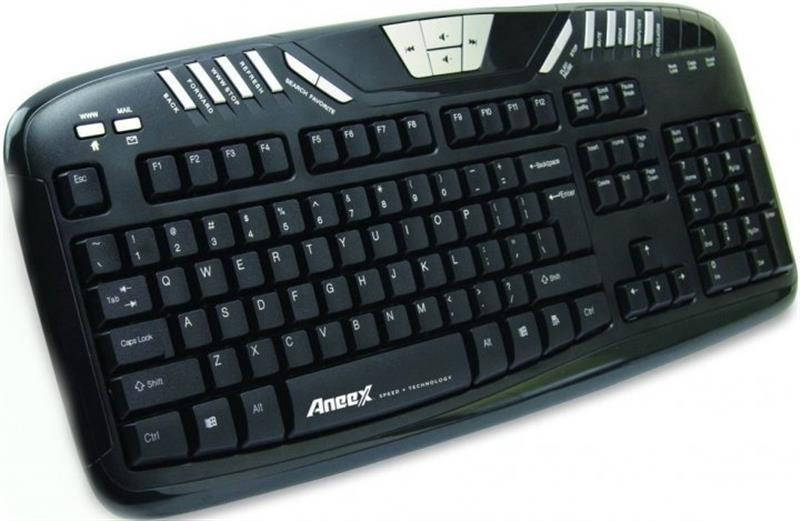 

Клавиатура Aneex E-K958 Black USB, Черный
