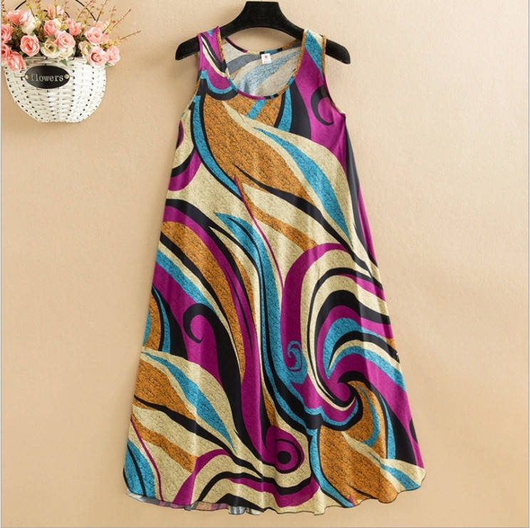 

Летний сарафан клеш средней длины р.48-56 C2675