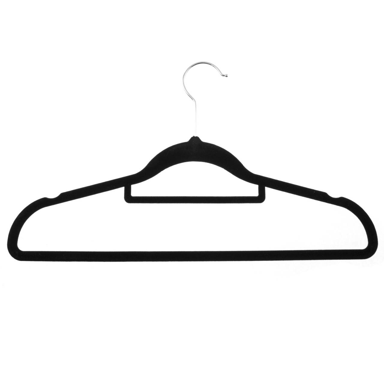 

Тремпель велюровий Hanger 42cm чорний, Чорний, Черный
