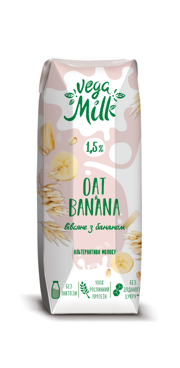 

Растительное молоко Vegamilk Овсяное с бананом 250мл