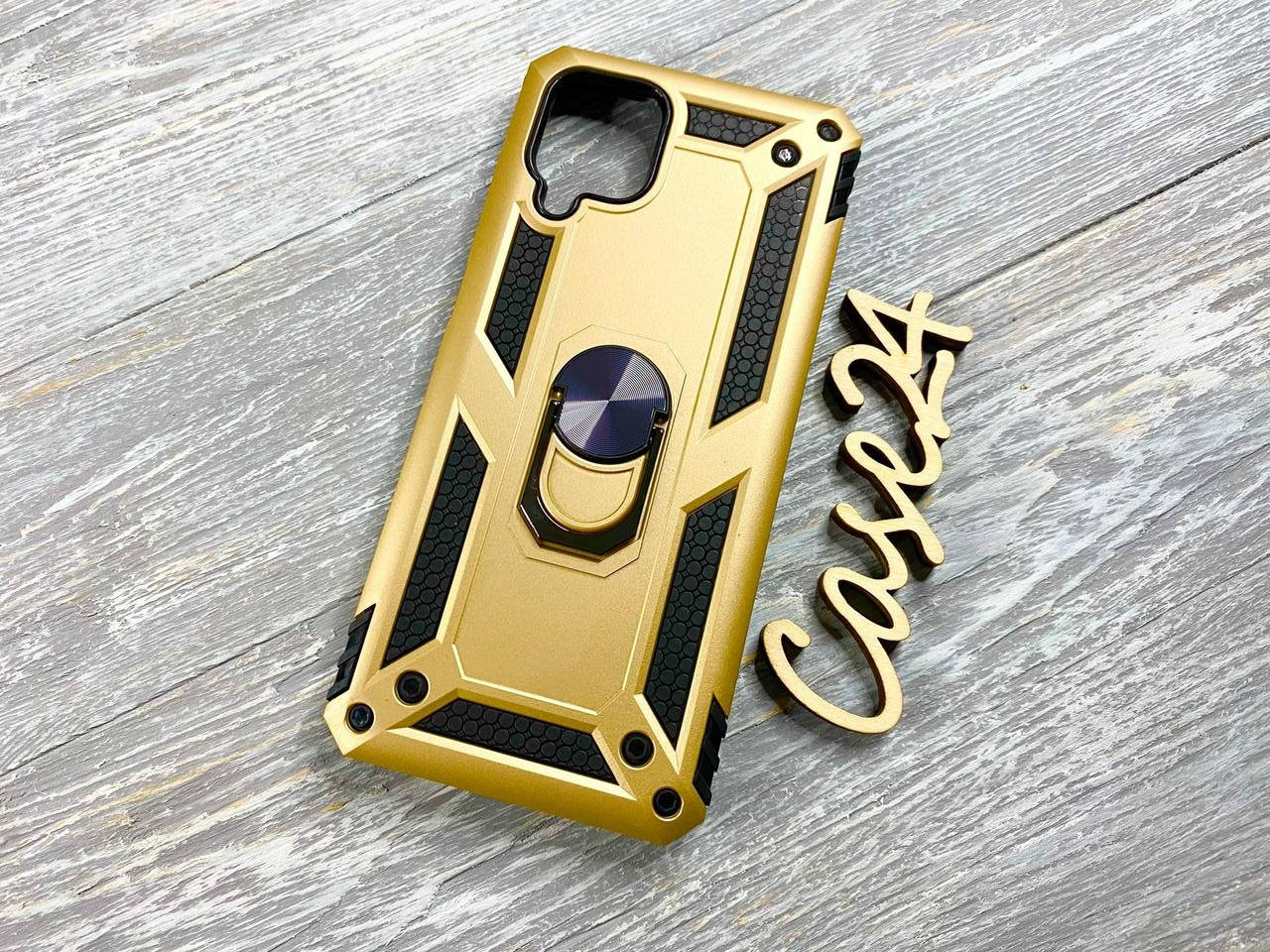 

PC + TPU чехол New armor для Samsung Galaxy A12 (на самсунг а12) золотистый