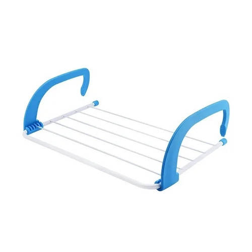 

Знімна сушарка для одягу і взуття Fold Clothes Shelf навісна сушка білизни Блакитна SKL11-276410