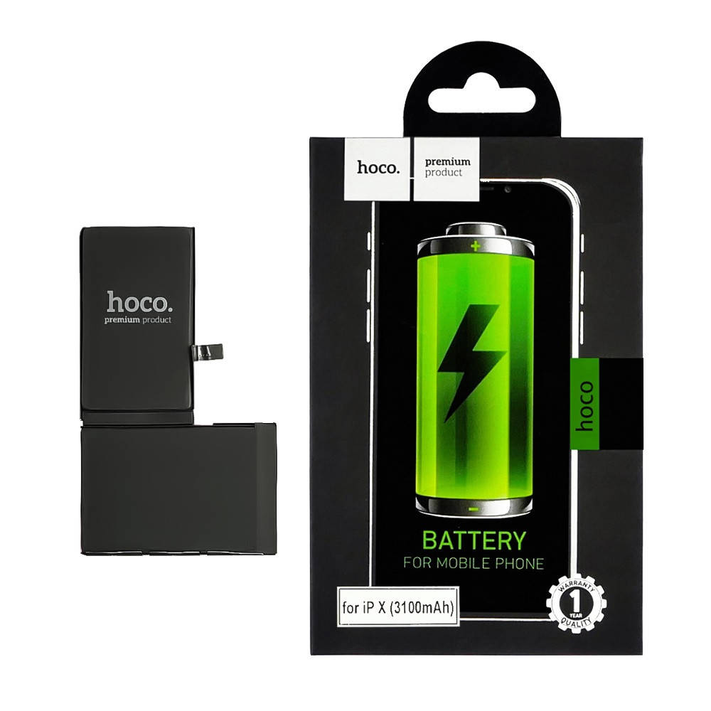 

Аккумулятор (батарея) Hoco для Apple iPhone X, усиленный (3100mAh)