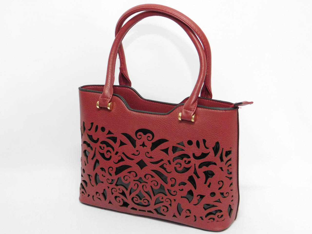 

Сумка с декоротивной перфорацией цвет вино