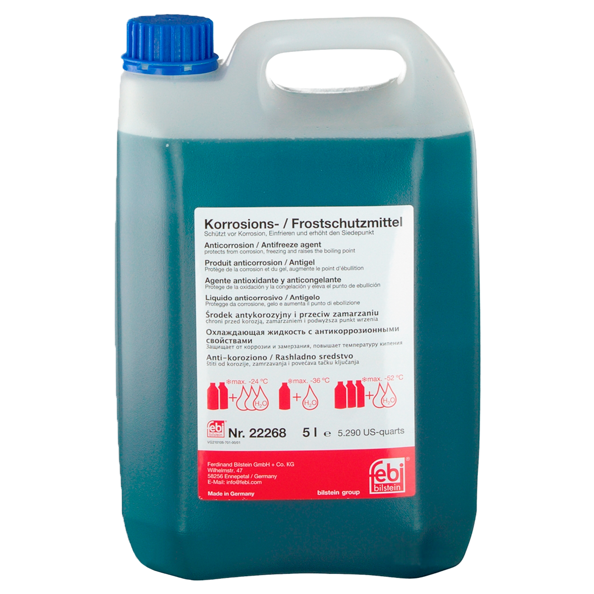 

Антифриз Febi Bilstien Antifreeze G11 -40°C синий 5л (22268)