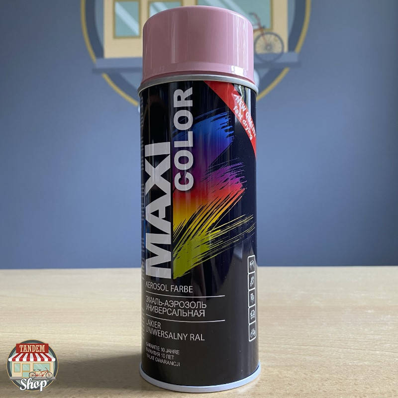 

Краска (эмаль) универсальная Maxi Color, 400 мл Аэрозоль Светло-розовый (RAL 3015), Бежевый