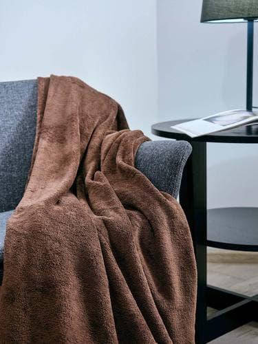 

Качественное покрывало-плед СК коричневое, евро, Коричневый