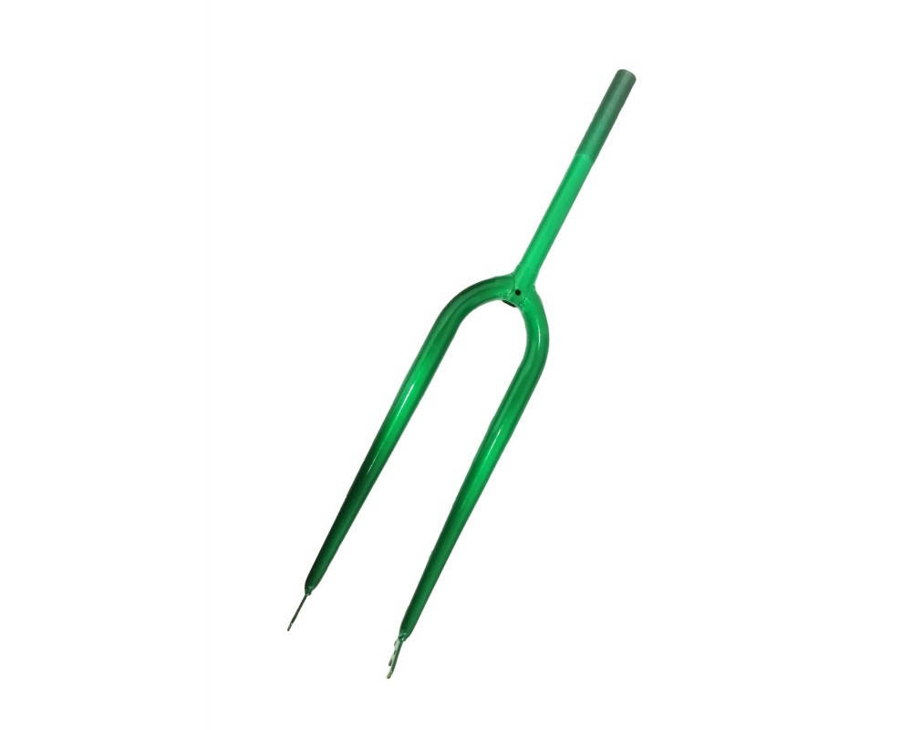 

Вилка 28" простая зеленая, стальная, шток 1" - 24см, резьбы 10см