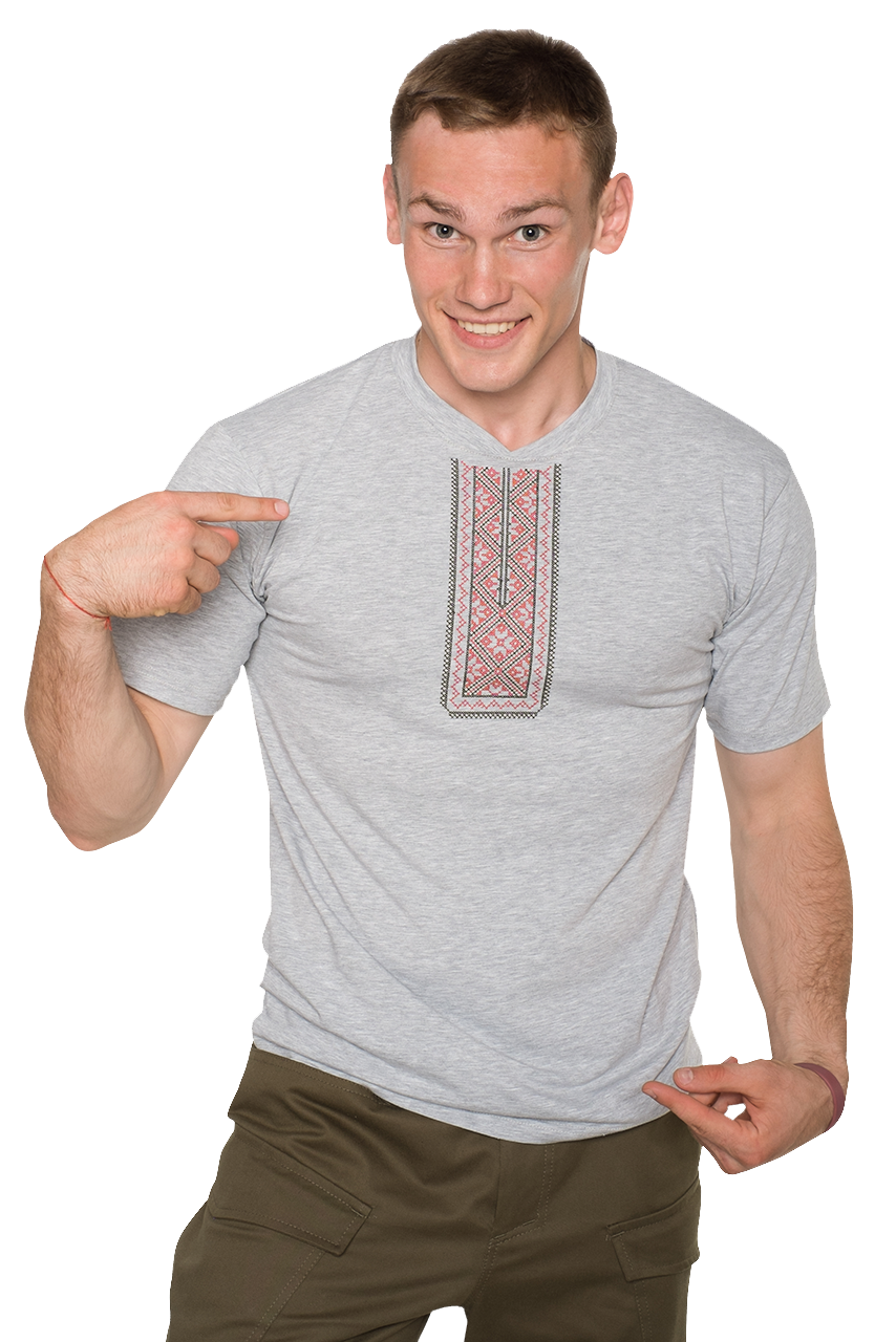 

Футболка вышиванка сіра, Серый