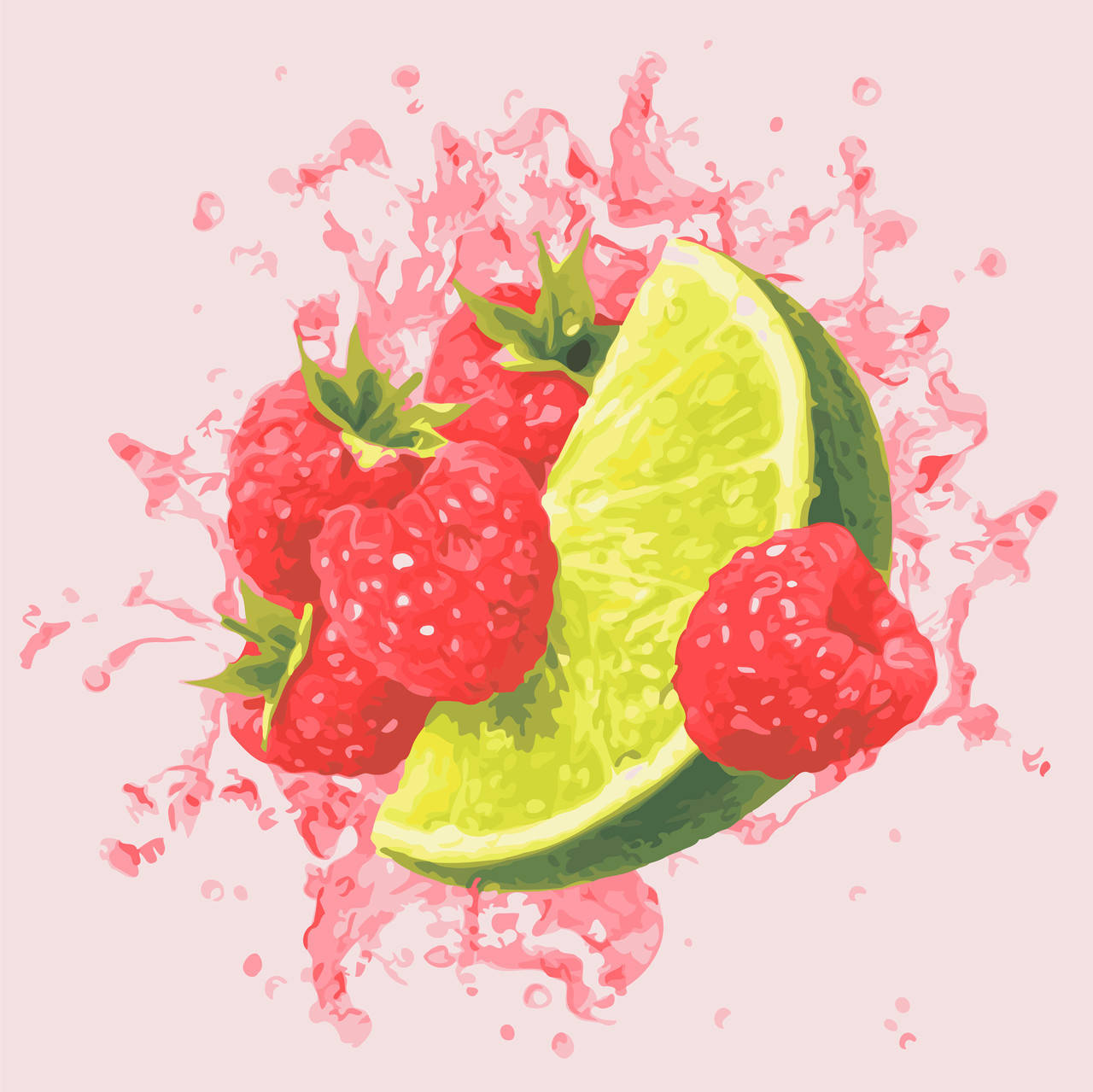 

Картина по номерам Лайм и малина 40 х 40 см (AS0639)