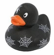 

Стильная тематическая резиновая уточка FunnyDucks "Паутинка" L1153