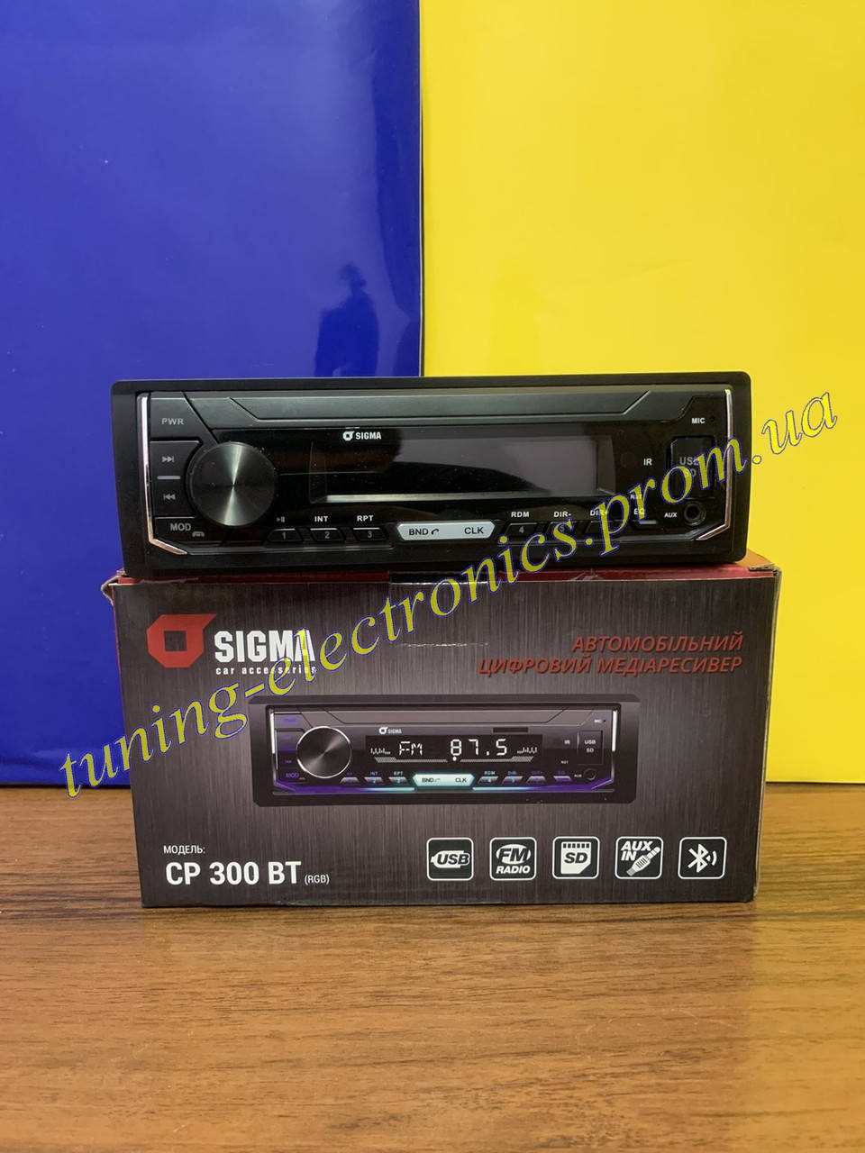 

Автомагнитола 1 din Sigma CP-300 BT c RGB подсветкой USB и BLUETOOTH