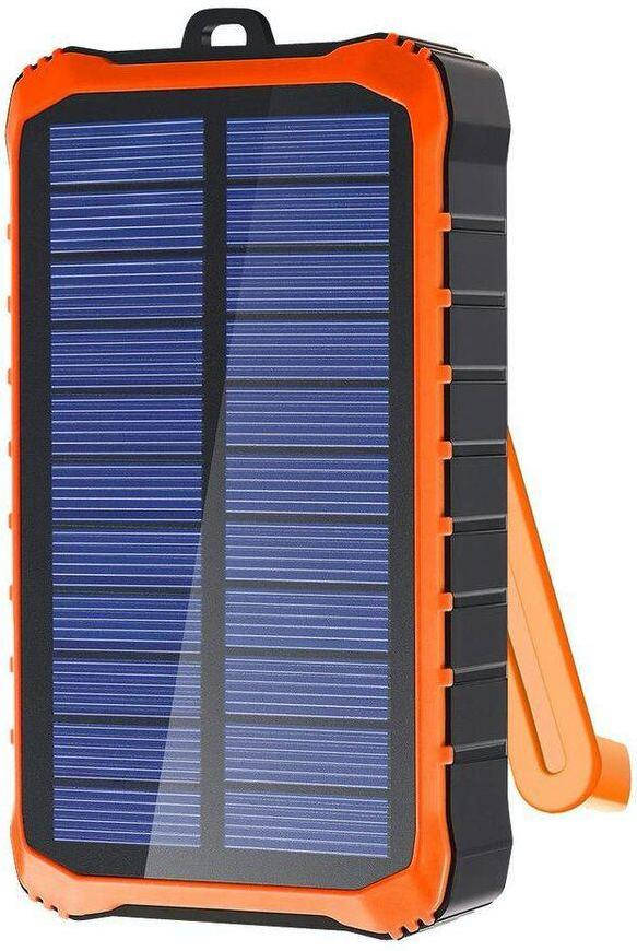 

Павербанк с солнечной батареей и механической зарядкой Solar Power Bank 12000mAh MiBrand Extrem с фонариком