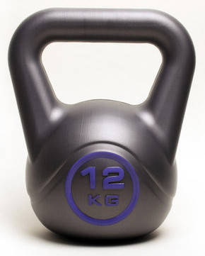 

Гиря 12 кг винил для кроссфита, фитнеса, Серый