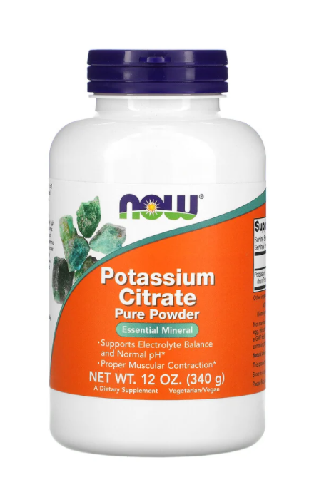 

Калий цитрат, (Potassium Citrate), Now Foods, 340 г (NOW-01446)