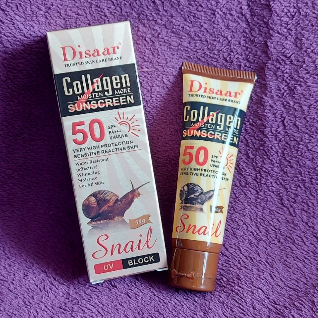 

Коллагеновый солнцезащитный крем с муцином улитки SPF-50 Dissar