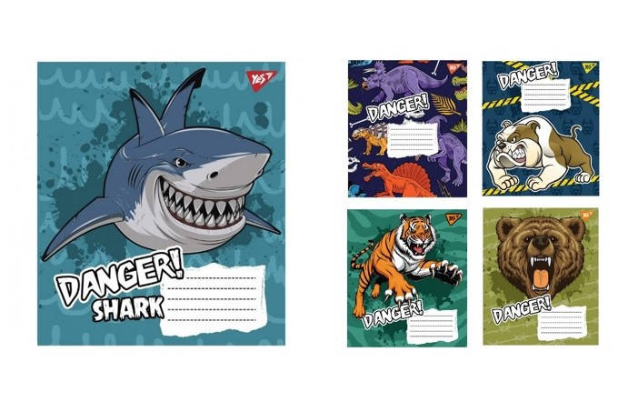 

А5/12 кл. YES Danger!, тетрадь ученическа