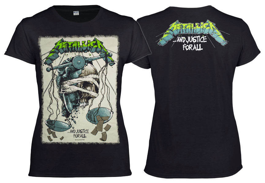 

Футболка женская METALLICA And Justice For All Skull, Черный