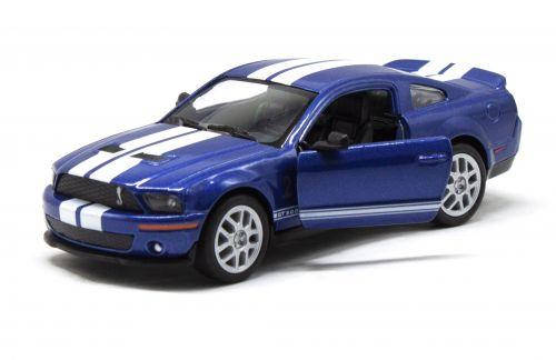 

Модель машинка металлическая KINSMART "Shelby GT500" (синяя), Синий