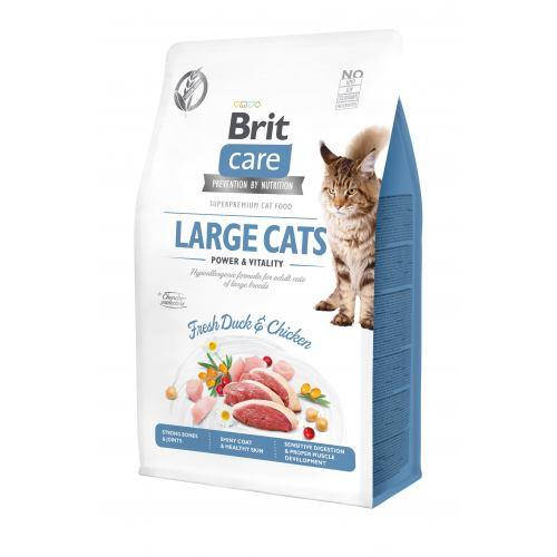 

Сухой корм для кошек крупных пород Brit Care Cat GF Large cats Power & Vitality, 0.4 кг