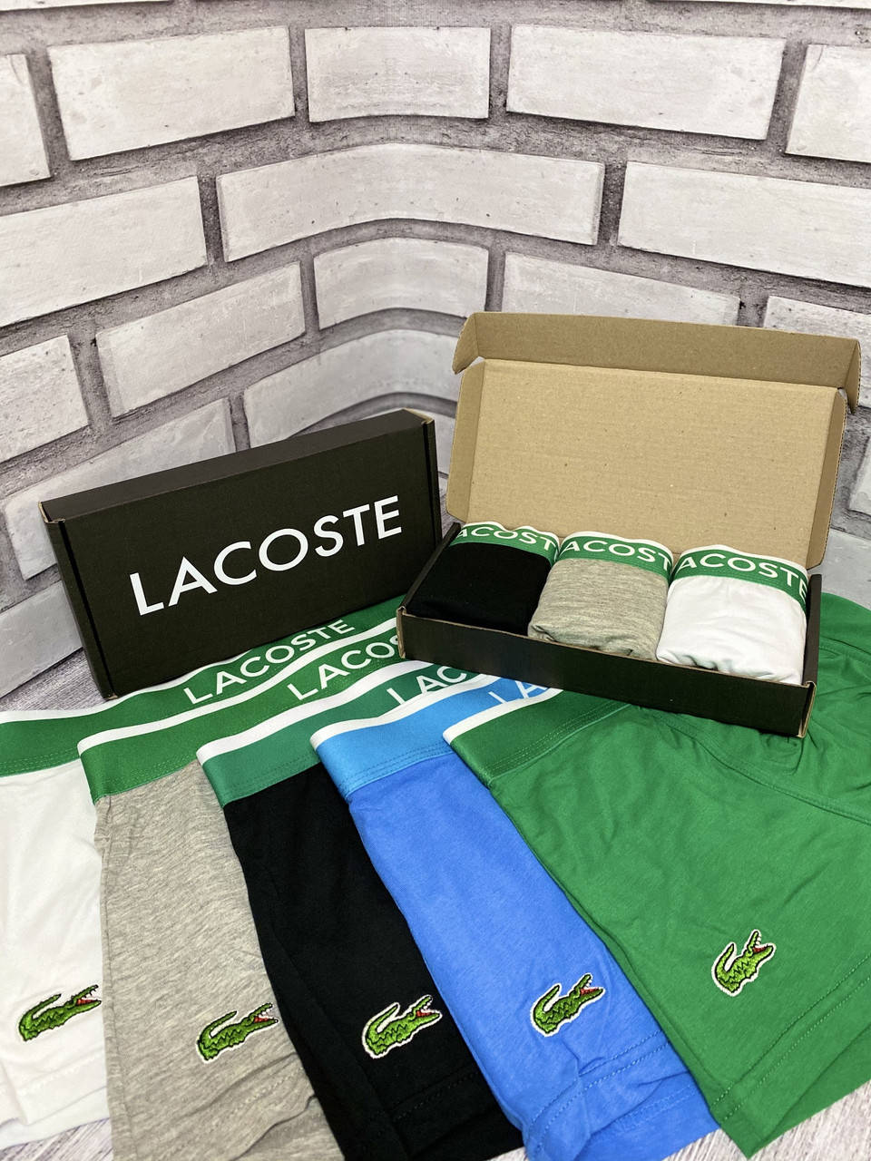 

Набор мужских трусов боксеры Lacoste 3, XXL
