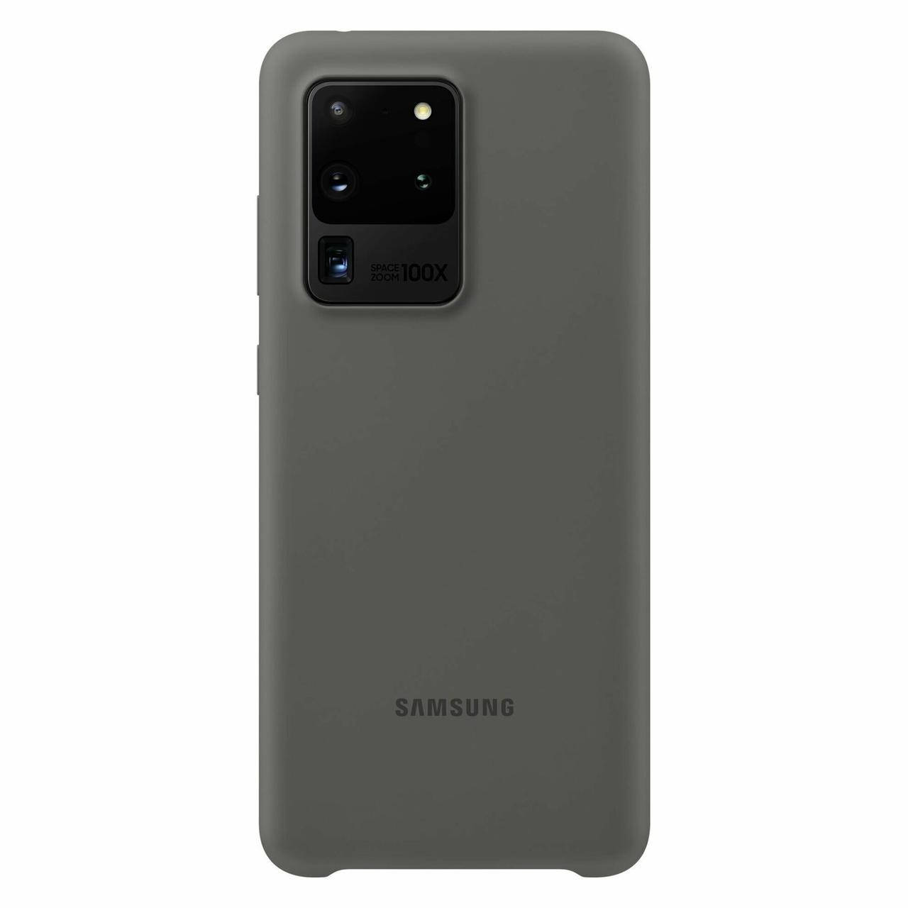 

Оригинальный чехол Samsung Silicone Cover Gray для Galaxy S20 Ultra 5G SM-G988, Черный
